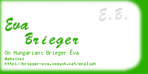 eva brieger business card