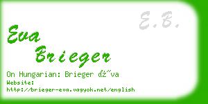 eva brieger business card